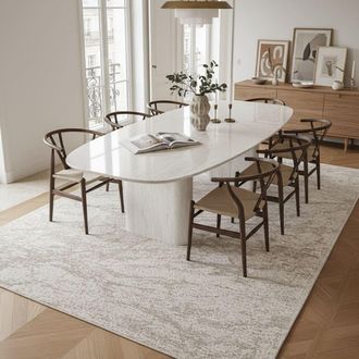 AFK Living Alfombra texturizada en tonos naturales 200 x 290 cm