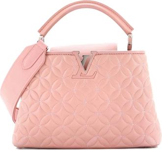 Louis Vuitton Capucines Bag Monogram Flower Quilted Lambskin BB satchel - Roze
