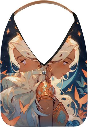 Generic Flamingo Girl Reusable Lightweight Grocery Bags - Foldable Into Compact Pouch, Washable & Sturdy, Multipurpose for Shopping and Travel