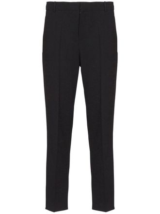 Balmain pressed-crease straight-leg trousers - Black