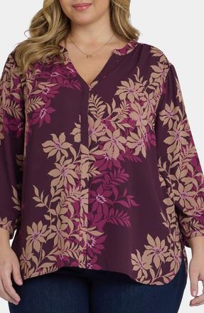 NYDJ Pintuck Top in Bonne Nouvelle at Nordstrom, Size 2X