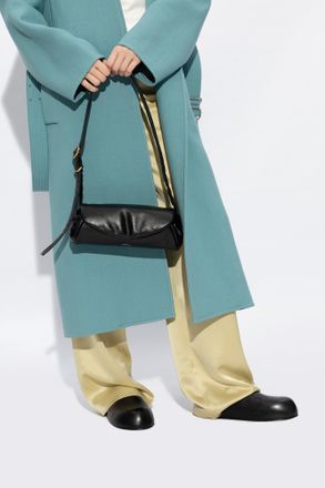 Jil Sander Cannolo Small Shoulder Bag, Womens, Black