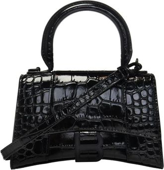 Balenciaga Hourglass XS Handtas - Dames - Handtassen - Zwart - ONE Size - Leer - Tassen