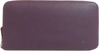 Hermès Purple Epsom Leather Long Wallet (Bi-Fold) (Pre-Owned)