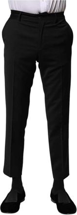Dolce & Gabbana Zwarte Wol Formele Broek - Heren - Nette broeken - Zwart - XS - Wol - Broeken