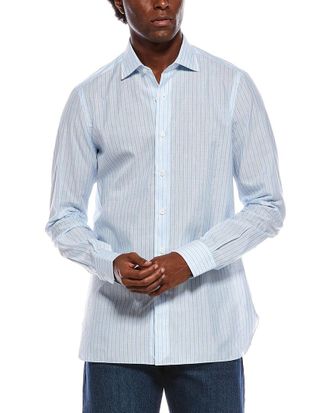 Isaia Linen-Blend Shirt