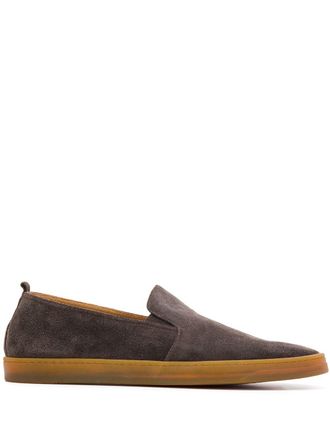 Henderson Baracco round toe slip-on loafers - men - Calf Leather/Suede/Rubber - 40 - Brown