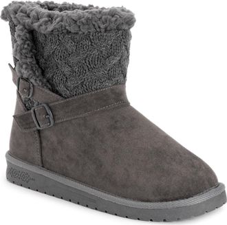 Muk Luks Alyx Faux Fur Lined Boot in Grey at Nordstrom Rack, Size 11