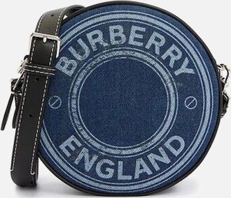 Burberry Womens Mini Louise Round Denim Crossbody Bag - Blue - Size: UNI
