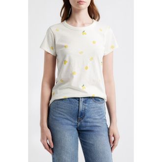 Rag & Bone Lemon Print Cotton Baby Tee at Nordstrom, Size X-Small