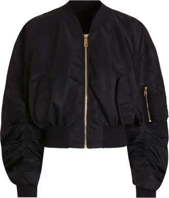 Dolce & Gabbana zip-up bomber jacket - women - Polyamide/Polyamide - 36 - Black
