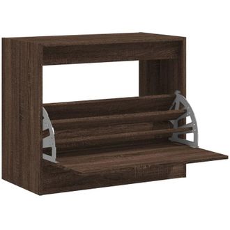 vidaXL Shoe Cabinet Brown Oak 80x42x69 cm Engineered Wood Vidaxl