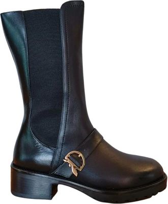 Patrizia Pepe Stivale Laarzen Art. 8Y0284L011 - Dames - Chelseaboots - Zwart - 40 EU - Leer - Schoenen