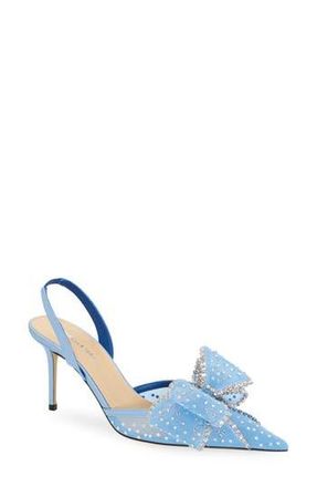 Mach & Mach Le Cadeau Bow Pointed Toe Slingback Pump in Sky Blue at Nordstrom Rack, Size 8Us / 38Eu