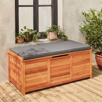 Sweeek Cassapanca da giardino in legno 200L con martinetti