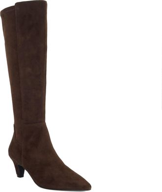 Dune London Ladies SERA Low Suede Knee-High Boots Size UK 6 Suede Knee High Boots