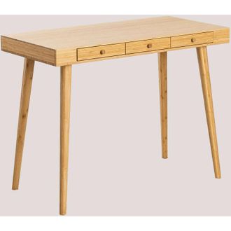 Sklum Escritorio En Bamb&uacute; Con Cajones Takeo Sklum