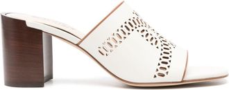 Tod's Kate 75mm leather sandals - women - Calf Leather/Calf Leather/Calf Leather - 38.5 - White