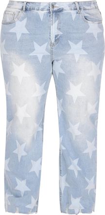 Mymo Plussize broek vrouwen lichtblauw