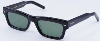 Valentino V - SHARP Green Rectangular Unisex Sunglasses VLS-134 A 53