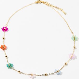 Simons Faceted-bead floral chain