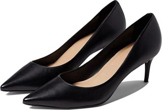 Massimo Matteo Womens Massimo Matteo Celeste Pump Black Leather Stiletto Heel VER1191