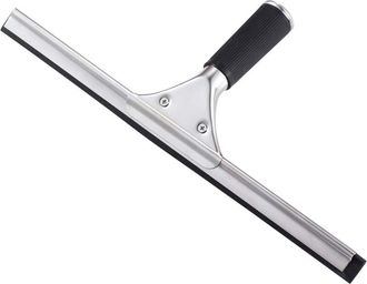 OEM Raclette A Vitrage - Acero Inoxidable Marino - Cuchilla Doble Cara De Goma - Para Ventanas Parabrisas De Ducha Y Azulejos - 40 Cm