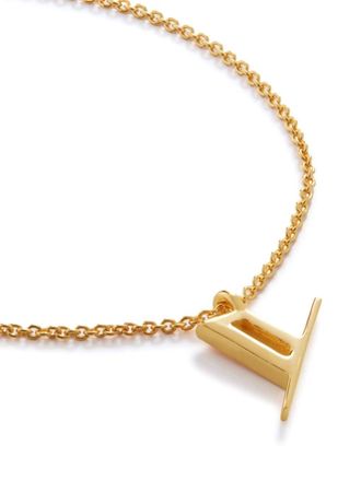 Monica Vinader 18kt gold vermeil Alphabet Y necklace - women - Recycled Silver/18kt Gold - One Size