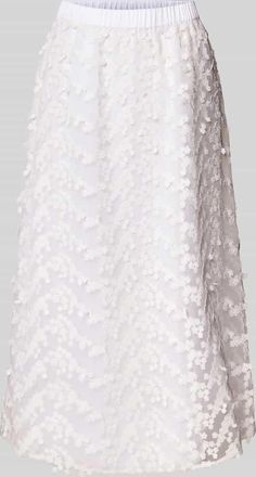 Jake*s Midirock mit Spitzenbesatz in Weiss, Gr&ouml;&szlig;e 32