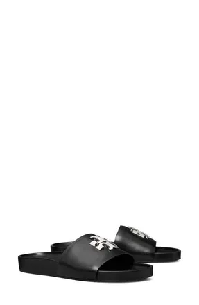 Tory Burch Charlie Sport Slide Sandal in Perfect Black at Nordstrom, Size 10.5