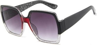 Generic Square Large Frame Men Sunglasses Vacation Women Driving Sports Sun Glasses(Grey)