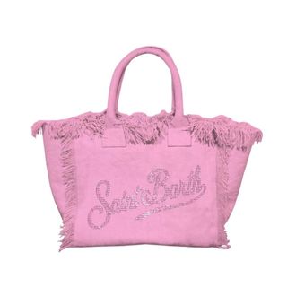 MC2 Saint Barth Tote Bags, female, Pink, Size: ONE SIZE 21 Strass Tote Bag