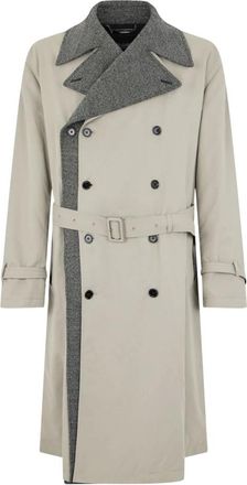 Dolce & Gabbana Jassen, Heren, Beige, L, Wol, Omkeerbare Trenchcoat