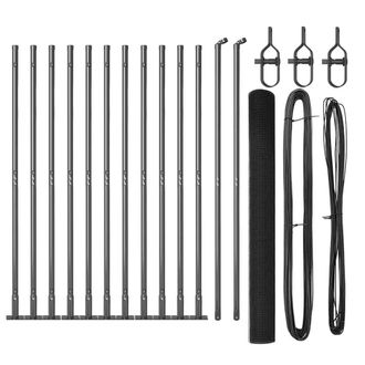 Berkfield Home Welded Wire Fence with 13 Flanged Posts Grey 1.4x25 m Steel