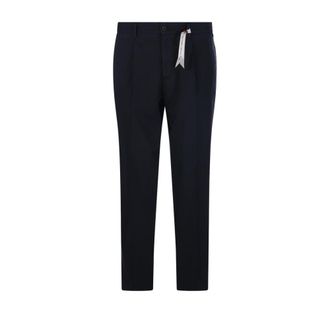 Santaniello Cropped Trousers, male, Blue, Size: 2XL Irno Pant