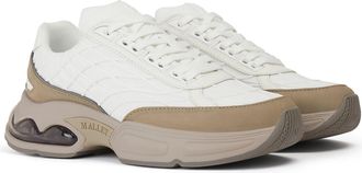 Mallet Footwear Womens Neptune Trainers in Taupe Leather - Size UK 8