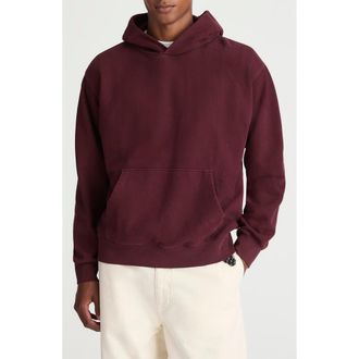 Madewell Woodland Brushed Terry Hoodie in Dark Cranberry at Nordstrom Rack, Size Xx-Large