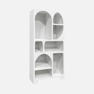 Sweeek Estanter&iacute;a Org&aacute;nica De Efecto Madera Con 8 Compartimentos