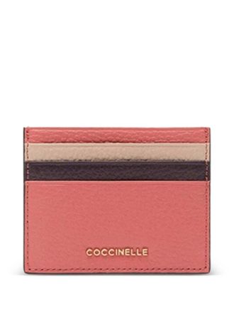Coccinelle metallic card holder - women - Grained Calf Leather - One Size - Pink