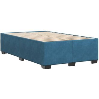 vidaXL Estructura De Cama Terciopelo Azul Oscuro 120x190 Cm Vidaxl