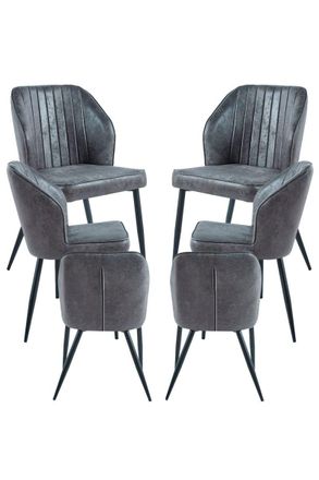 Regalos Miguel Regalos Miguel - Packs Sillas Comedor - Pack 6 Sillas Wenye - Gris