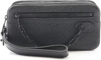 Louis Vuitton Pre-owned Pochette Volga Monogram Taurillon Clutch Bag - Heren - Vintage Tassen - Zwart - ONE Size - Leer - Vintage