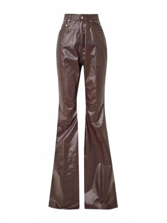 Rick Owens Womens Bolan Bootcut Trousers In Mahogany