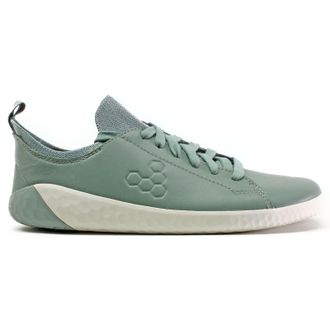 Vivobarefoot Geo Court Knit Leather Womens Lace Up Trainers - Sea Green - Size:UK 6