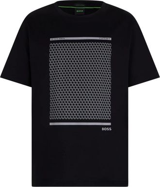 HUGO BOSS TS Tour Print T-shirt - Heren - T-shirts - Zwart - M - Katoen - Tops