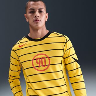 Nike Mens Total 90 Dri-FIT Long-Sleeve Soccer Top in Yellow | IM6315-719