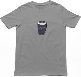 Generic Vitamin G Adults T-Shirt | Funny Mens Novelty Beer Top, Birthday Gifts for Him, Stout Gift Charcoal / 2XL
