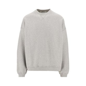 Golden Goose Cotton sweatshirt with boucl&eacute; fabric logo Man S