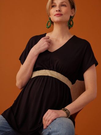 Envie de Fraise Top für Schwangerschaft & Stillzeit FELICIEOR ENVIE DE FRAISE schwarz