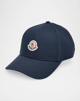 Moncler Men & apos;s Logo Emblem Cotton Baseball Cap